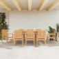 Preview: ARDEBO.de - Gartenstühle 8 Stk. Stapelbar 56,5x57,5x91 cm Massivholz Teak