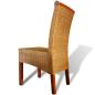 Preview: Esszimmerstühle 4 Stk. Braun Natur Rattan