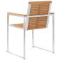 Preview: Gartenstühle mit Kissen 2 Stk. Massivholz Teak und Stahl