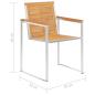Preview: Gartenstühle 6 Stk. mit Kissen Massivholz Teak
