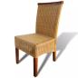 Preview: Esszimmerstühle 6 Stk. Natur Rattan Braun