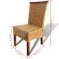 Preview: Esszimmerstühle 6 Stk. Natur Rattan Braun