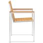 Preview: Gartenstühle mit Kissen 2 Stk. Massivholz Teak und Stahl