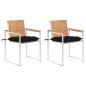 Preview: ARDEBO.de - Gartenstühle mit Kissen 2 Stk. Massivholz Teak und Stahl