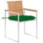 Preview: Gartenstühle 4 Stk. mit Kissen Massivholz Teak