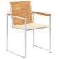 Preview: 6 Stk. Gartenstühle mit Kissen Massivholz Teak