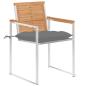 Preview: Gartenstühle 8 Stk. mit Kissen Massivholz Teak