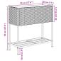 Preview: Pflanzkübel mit Ablage Schwarz Poly Rattan