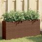 Preview: ARDEBO.de - Hochbeet mit 2 Fächern Braun 90x20x40 cm Poly Rattan