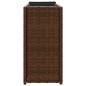 Preview: Hochbeet mit 2 Fächern Braun 90x20x40 cm Poly Rattan