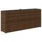 Preview: Hochbeet mit 2 Fächern Braun 90x20x40 cm Poly Rattan