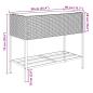 Preview: Hochbeete mit Ablage 2 Stk. Braun 90x40x75 cm Poly Rattan
