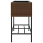 Preview: Hochbeete mit Ablage 2 Stk. Braun 90x40x75 cm Poly Rattan
