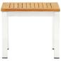 Preview: Garten-Beistelltisch 45 x 45 x 38 cm Teak Massivholz Edelstahl