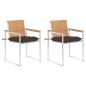 Preview: ARDEBO.de - Gartenstühle mit Kissen 2 Stk. Massivholz Teak und Stahl
