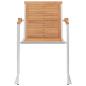 Preview: Gartenstühle mit Kissen 2 Stk. Massivholz Teak und Stahl