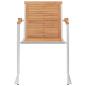 Preview: Gartenstühle 4 Stk. mit Kissen Massivholz Teak