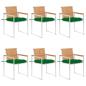 Preview: ARDEBO.de - Gartenstühle 6 Stk. mit Kissen Massivholz Teak