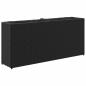 Preview: Hochbeet mit 2 Fächern Schwarz 90x20x40 cm Poly Rattan