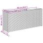 Preview: Hochbeet mit 2 Fächern Schwarz 90x20x40 cm Poly Rattan