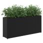 Preview: Hochbeet mit 2 Fächern Schwarz 90x20x40 cm Poly Rattan
