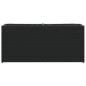 Preview: Hochbeet mit 2 Fächern Schwarz 90x20x40 cm Poly Rattan