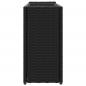 Preview: Hochbeet mit 2 Fächern Schwarz 90x20x40 cm Poly Rattan