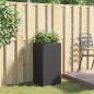 Preview: Pflanzkübel Schwarz 40x40x80 cm Poly Rattan