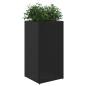 Preview: Pflanzkübel Schwarz 40x40x80 cm Poly Rattan