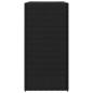Preview: Pflanzkübel Schwarz 40x40x80 cm Poly Rattan
