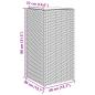 Preview: Pflanzkübel Schwarz 40x40x80 cm Poly Rattan