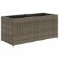 Preview: Hochbeet mit 2 Fächern Grau 72x30x32 cm Poly Rattan