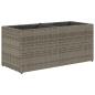Preview: Hochbeet mit 2 Fächern Grau 72x30x32 cm Poly Rattan