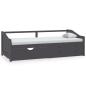 Preview: Tagesbett 3-Sitzer mit Schubladen Grau Kiefernholz 90x200 cm