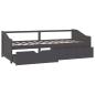 Preview: Tagesbett 3-Sitzer mit Schubladen Grau Kiefernholz 90x200 cm