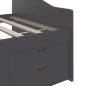 Preview: Tagesbett 3-Sitzer mit Schubladen Grau Kiefernholz 90x200 cm