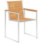 Preview: Gartenstühle 4 Stk. mit Kissen Massivholz Teak