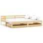 Preview: Ausziehbares Tagesbett 2x(90x200) cm Massivholz Kiefer