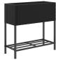 Preview: Hochbeete mit Ablage 2 Stk. Schwarz 70x28x70 cm Poly Rattan