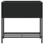 Preview: Hochbeete mit Ablage 2 Stk. Schwarz 70x28x70 cm Poly Rattan