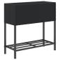 Preview: Hochbeete mit Ablage 2 Stk. Schwarz 70x28x70 cm Poly Rattan