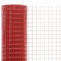 Preview: Drahtzaun Stahl mit PVC-Beschichtung 25x0,5 m Rot