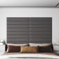 Preview: ARDEBO.de - Wandpaneele 12 Stk. Grau 90x15 cm Kunstleder 1,62 m²