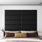Preview: ARDEBO.de - Wandpaneele 12 Stk. Schwarz 90x30 cm Kunstleder 3,24 m?