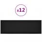 Preview: Wandpaneele 12 Stk. Schwarz 90x30 cm Kunstleder 3,24 m?