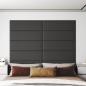 Preview: ARDEBO.de - Wandpaneele 12 Stk. Grau 90x30 cm Kunstleder 3,24 m²