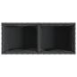 Preview: Hochbeet mit 2 Fächern Schwarz 72x30x32 cm Poly Rattan