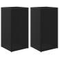 Preview: Pflanzkübel 2 Stk. Schwarz 40x40x80 cm Poly Rattan