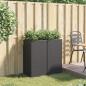 Preview: Pflanzkübel 2 Stk. Schwarz 40x40x80 cm Poly Rattan