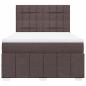Preview: Boxspringbett mit Matratze Dunkelbraun 160x200 cm Stoff